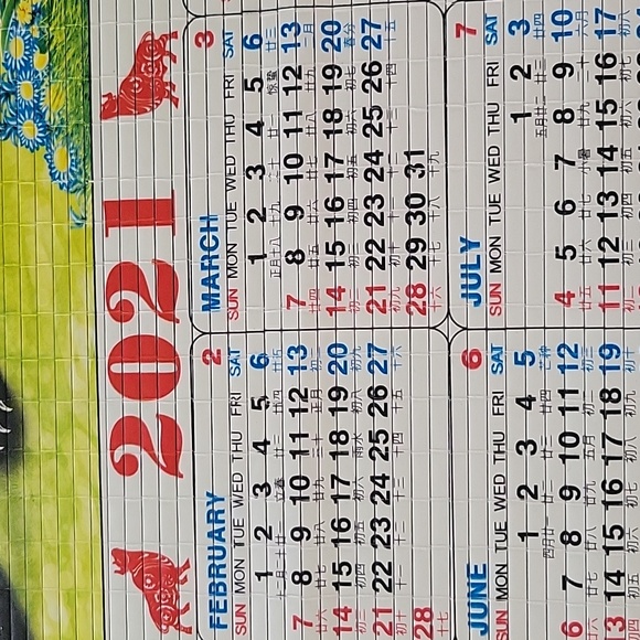 2021 Panda Calendar From Ming Garden New Orleans 2021. Reusable In 2027 Or 2038 - Picture 7 of 14